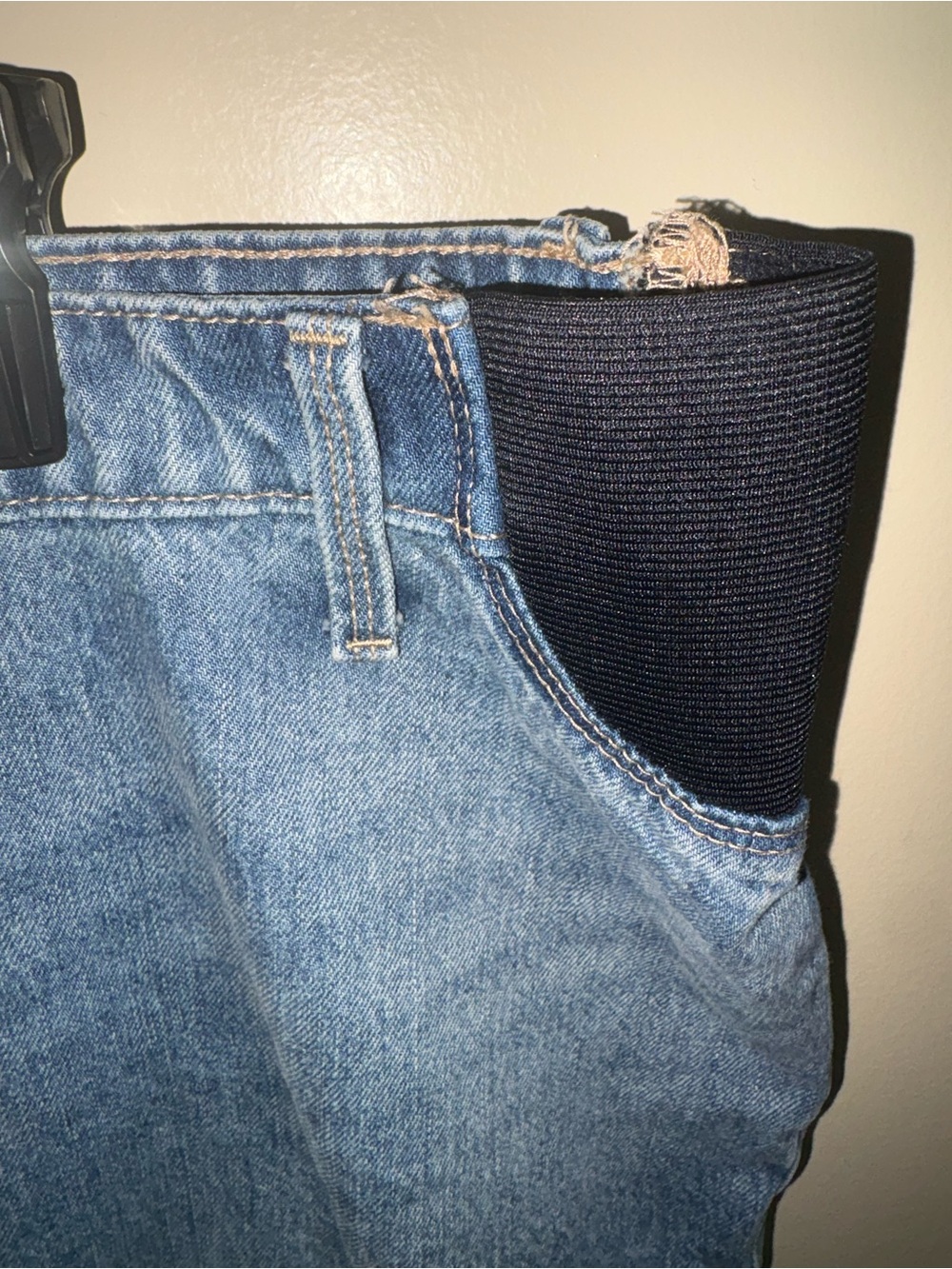 Light Blue Women's Boyfriend Jeans with Distressed Knees - Picture 2 of 10